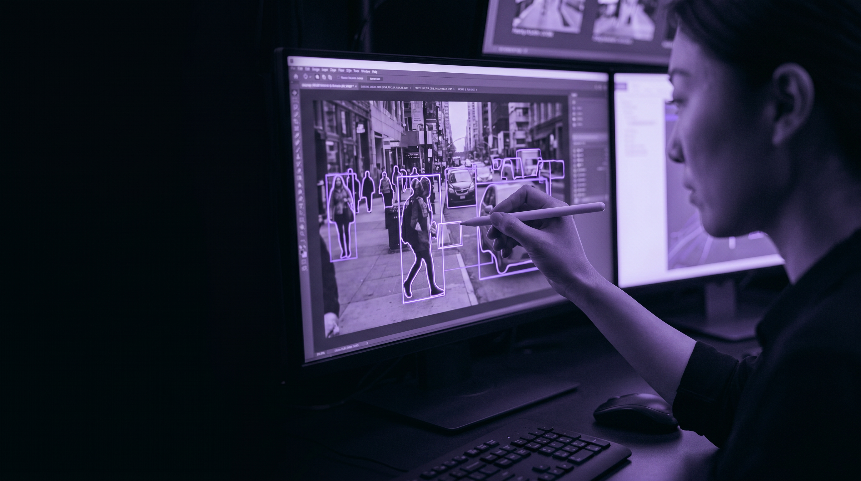 Human experts reviewing AI annotations